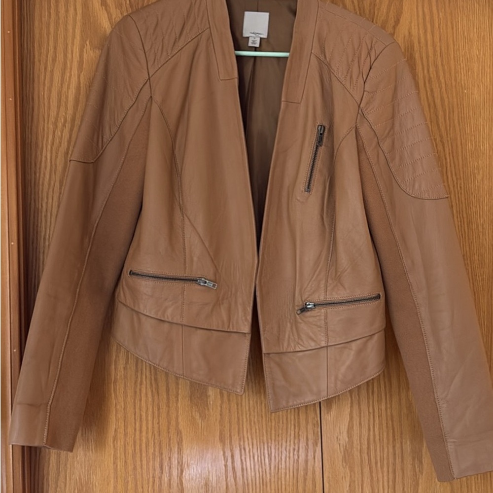 Halogen Women's Brown Leather Jacket